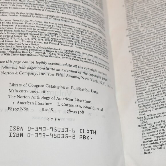 The Norton Anthology of American Literature - 2nd edition - Volume 1 & 2 - Picture 6 of 6